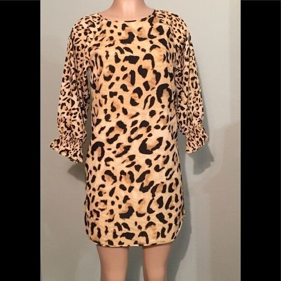 Crown & Ivy cheetah print dress. NWT - Picture 1 of 3